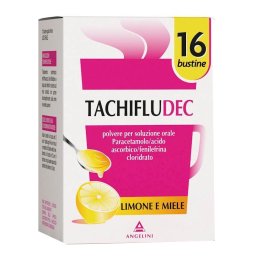 Tachifludec 16 bustine a limone e miele per l'influenza