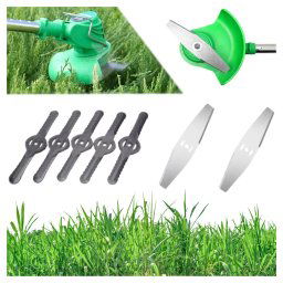 Trade Shop - Set 7 Pz Lame Di Ricambio Per Decespugliatore Tagliaerba A Batteria Art. 07393 -
