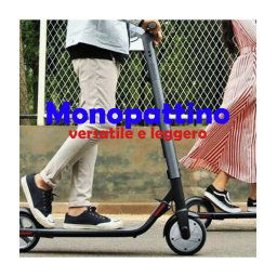 Trade Shop - Monopattino 2 Ruote Altezza Regolabile Veloce Leggero Versatile Adulti Ragazzi -
