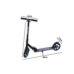 Trade Shop - Monopattino 2 Ruote Altezza Regolabile Veloce Leggero Versatile Adulti Ragazzi - Blu