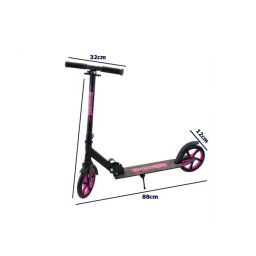 Trade Shop - Monopattino 2 Ruote Altezza Regolabile Veloce Leggero Versatile Adulti Ragazzi - Fucsia