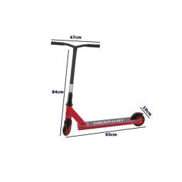 Trade Shop - Monopattino Due Ruote Veloce E Leggero Versatile Per Bambini E Ragazzi Svago - Rosso