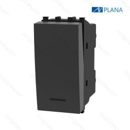 Deviatore/interruttore 16A per placca da incasso serie AVPLANA nero