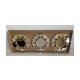 Trade Shop - Set 3 Pezzi Specchi Da Parete Decorativi Con Cuori Specchio 25 X 25 Cm 854118 -