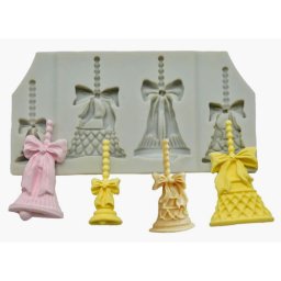 4 Campanelle di Natale. Christmas bell Mold. Stampo silicone