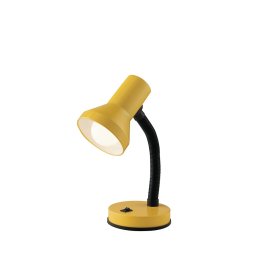 Lampada da tavolo in metallo con braccio flessibile Gialla 1Xe27 14,5X34,5Cm