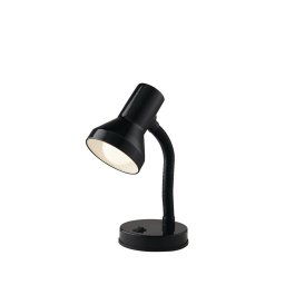 Lampada da tavolo in metallo con braccio flessibile Nera 1Xe27 14,5X34,5Cm