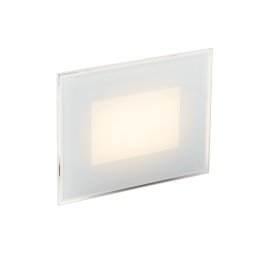 Incasso LED bianco in alluminio e vetro 3w 440lm cct ip65 8,5x11x4,5cm