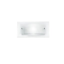 Plafoniera rettangolare in doppio vetro Bianca 1Xe27 30X15X11Cm