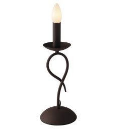 Lampada da tavolo in metallo Corten 1Xe14 14X14X33Cm