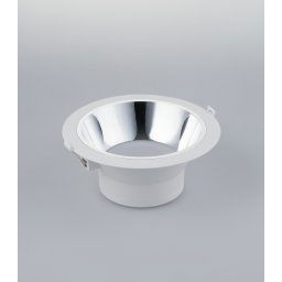 Incasso LED bianco e cromo in policarbonato 25w 3050lm 4000k 23x23x10,2cm