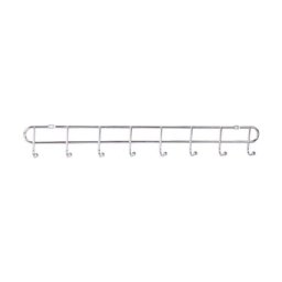 Trade Shop - Appendiabiti Attaccapanni A Parete A 8 Posti Ganci 47x3,5cm Bagno Cucina 58025 -