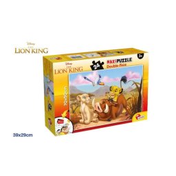 Trade Shop - Disney Puzzle Re Leone The Lion King 24 Pezzi Dim 70x50 Cm Maxi Puzzle 2 In 1 -