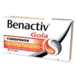 Benactiv Gola 16 pastiglie gusto arancia senza zucchero