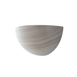 Applique in gesso effetto legno rovere sbiancato 1xe27 25x12,5x12,5cm