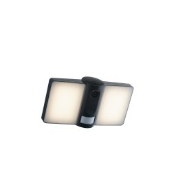 Proiettore LED antracite in alluminio e policarbonato 20w 2640lm 4000k dimmerabile wi-fi ip54 con videocamera e sensore 13