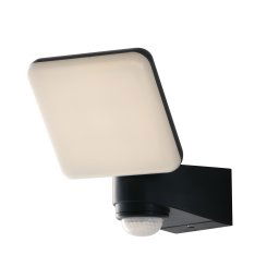 Proiettore LED antracite in termoplastica 10w 1200lm 4000k ip54 con sensore 23x14x15,35cm