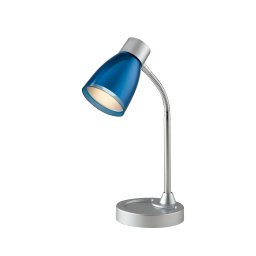 Lampada da tavolo in metallo e plastica con diffusore orientabile Blu 1Xe14 13,5X36Cm