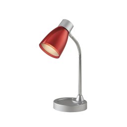 Lampada da tavolo in metallo e plastica con diffusore orientabile Rosso 1Xe14 13,5X36Cm