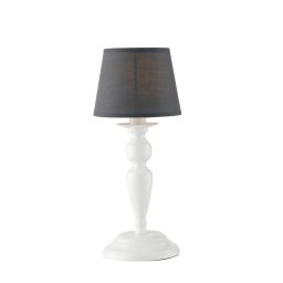 Lampada da tavolo in metallo Bianco/Grigio 1Xe14 16X37Cm