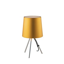 Lampada da tavolo in metallo con paralume in alluminio Oro 1Xe14 25X43,5Cm