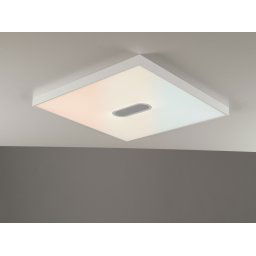 Pannello LED bianco in acrilico e alluminio 42w 1840lm cct dimmerabile telecomando incluso, speaker bluetooth 59x59x3,8cm