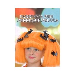 Parrucca Bambina Con Pipistrelli Arancio