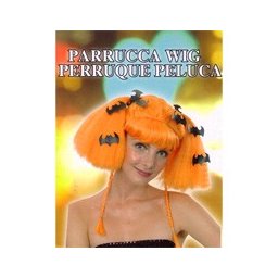 Parrucca Arancio Con Pipistrelli