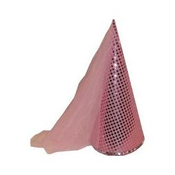 Cappello Fatina Rosa Con Paiette 37 Cm