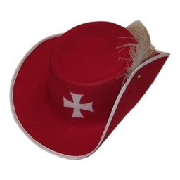 Cappello Moschettiere Rosso