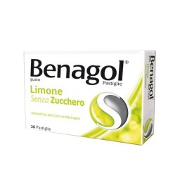 Benagol 36 pastiglie al limone senza zucchero per mal di gola