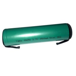Batteria Ricaricabile a Litio Yabo HQ 3.7V 3500mhA High Power 30A Lamelle Saldare