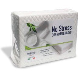 Coprimaterasso No stress elastico intorno Made Italy una piazza mezza massaggiante
