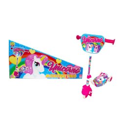Trade Shop - Monopattino Con Tre Ruote Tema Unicorno Giocattolo Per Bambine Da 2 A 5 Anni -