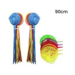 Trade Shop - Retino Rete Pesca Farfalle 90 Cm Con Bastone Bambù Colorato Gioco Bambini 614463 -