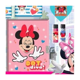 Trade Shop - Maxi Set Diario Segreto Glitterato Minnie Disney Penna Accessori Gioco Bambina -