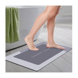 Trade Shop - Tappetino Da Bagno Antiscivolo Assorbente Diatomite Casa Cucina Camera 40x60 Cm -