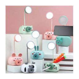 Trade Shop - Lampada Da Tavolo A Led Con Temperamatite Supporto Penna Ufficio Camera Studio -