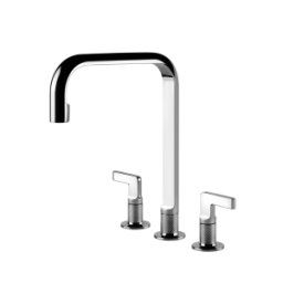 Gessi INCISO Girevole Brass PVD - 58701#710 Miscelatore Lavello | Finitura ottone lucido, monocomando, leva laterale