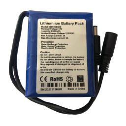 Batteria a Litio 12V 6.0AH 6000mA 12.6V dim:73x55x37mm peso:249gr + Charger 12.6V 1Ah