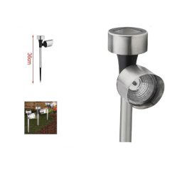 Trade Shop - Set 12pz Lampada Faretto Energia Solare Led Da Giardino A Picchetto 36cm 2002997 -