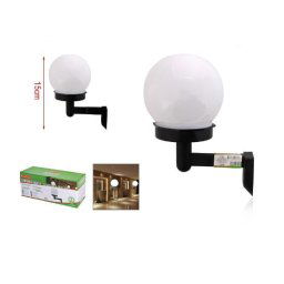 Trade Shop - Lampada Ad Energia Solare Applique Da Parete Led 15 Cm Globo Per Esterno 2002999 -