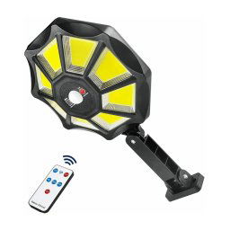 Trade Shop - Lampione Stradale Faro A 168 Led Con Pannello Solare Telecomando Sensore Tx-8230 -