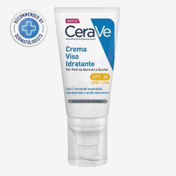 Cerave Crema Viso Idratante SPF30 con 3 Ceramidi Essenziali e Acido Ialuronico 52ml