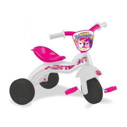 Trade Shop - Triciclo Bici Scooter 3 Ruote Con Pedali Bambina Baby Unicorno Bianco E Rosa -