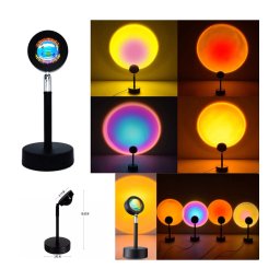 Trade Shop - Lampada Creazione Atmosfera Illuminazione Rotabile 180° Effetto Tramonto -
