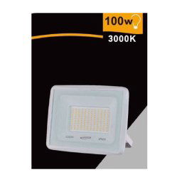Trade Shop - Faretto Led Faro 100 W 9000lm Ip65 Bianco Luce Calda Naturale Fredda Ek02-100w-b - -bianco Caldo -
