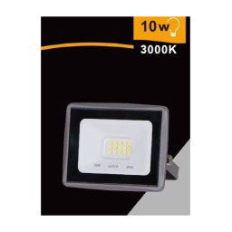 Trade Shop - Faretto Led Faro 10watt 900 Lm Ip65 Grigio Luce Naturale Calda Fredda Ek02-10w-g - -bianco Caldo -