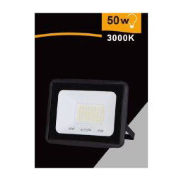 Trade Shop - Faretto Led Faro 50 Watt 4500 Lm Ip65 Nero Luce Calda Fredda Naturale Ek02-50w-n - -bianco Caldo -