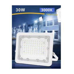 Trade Shop - Faro Led 30w Faretto Ultra Slim Bianco Esterno Luce Fredda Naturale Calda Fs30w-b - -bianco Caldo -